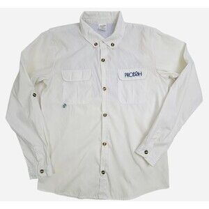 Prodoh Founders Vented Fishing Shirt LS White Button Preppy Outdoor L 14 16